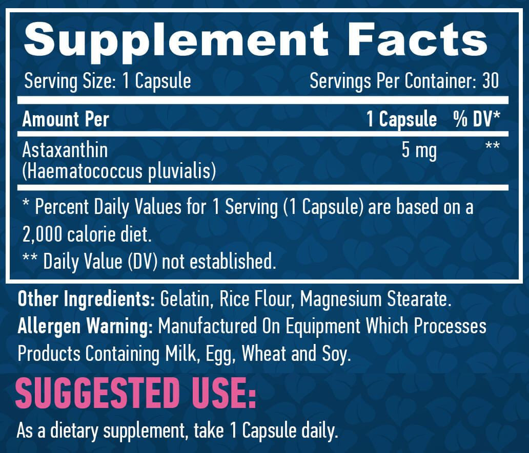 Astaxantina 5mg - 30 Cápsulas - Antioxidantes - Haya Labs_5