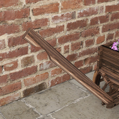 Jardinera Outsunny Madera De Abeto Carbonizado 120x41x54 Cm_3