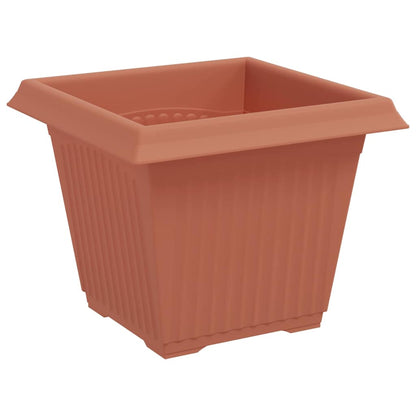 Maceta Cuadrada Para Flores 6 Uds. Rojo Ladrillo Plástico_4