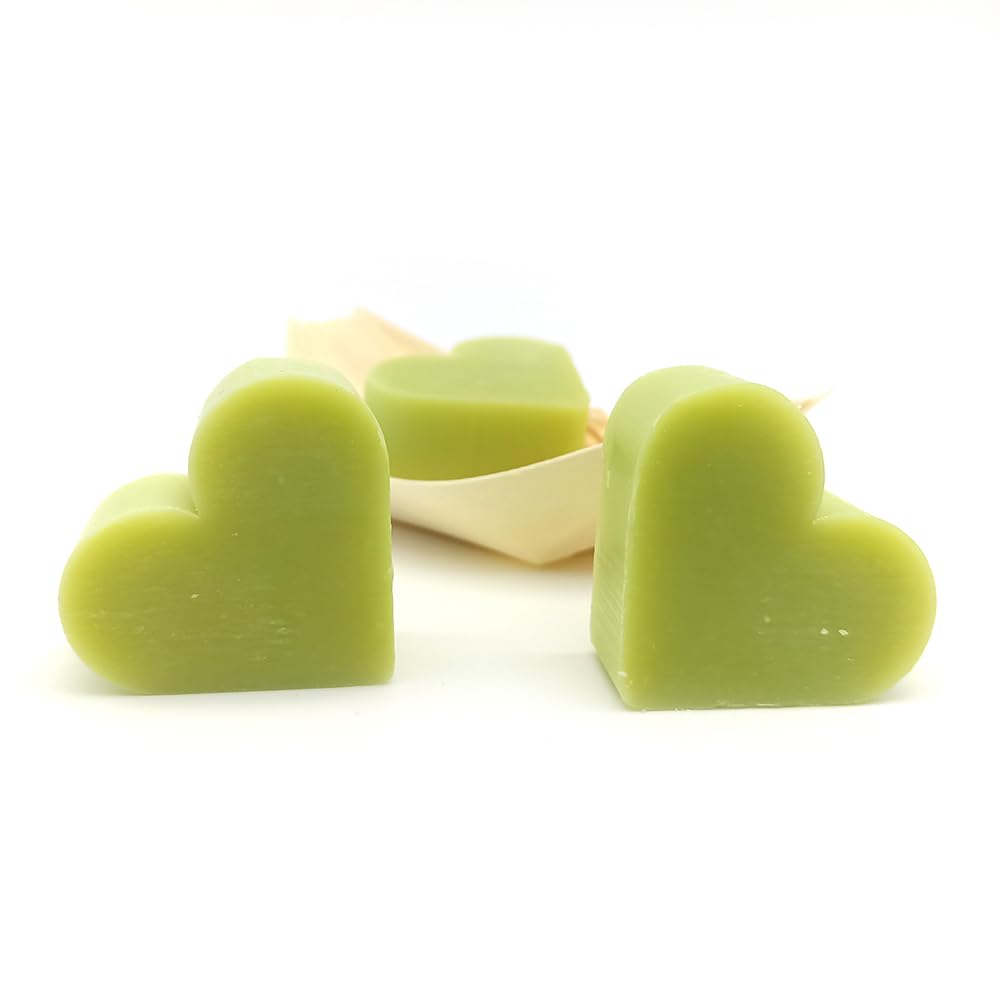 80 Jabones Aromáticos Con Forma De Corazón - Detalle Para Invitados De Eventos - Jabón Glicerina Con Aroma A Té Verde_4