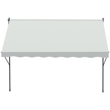 Toldo Manual Retráctil Con Manivela Outsunny 300x170x290 Cm Crema_4
