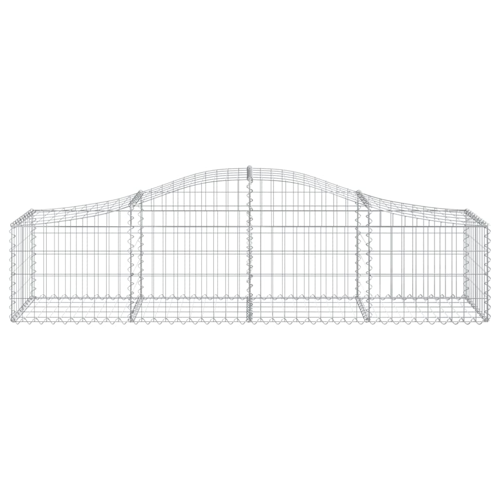 Cestas De Gaviones 10 Uds Forma De Arco Hierro 200x50x40/60 Cm_3