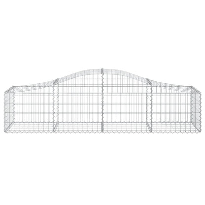 Cestas De Gaviones 10 Uds Forma De Arco Hierro 200x50x40/60 Cm_3
