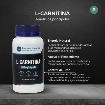 L-Carnitina 500 mg Planeta Huerto 90 Caps.