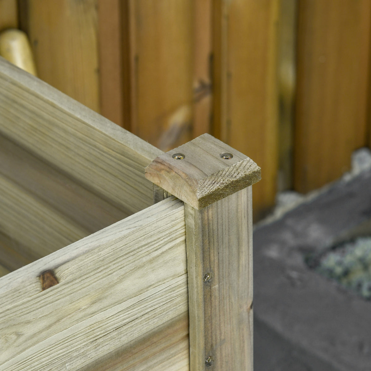 Huerto Urbano De Madera Outsunny Madera De Abeto Madera Natural 91x51x76 Cm_3