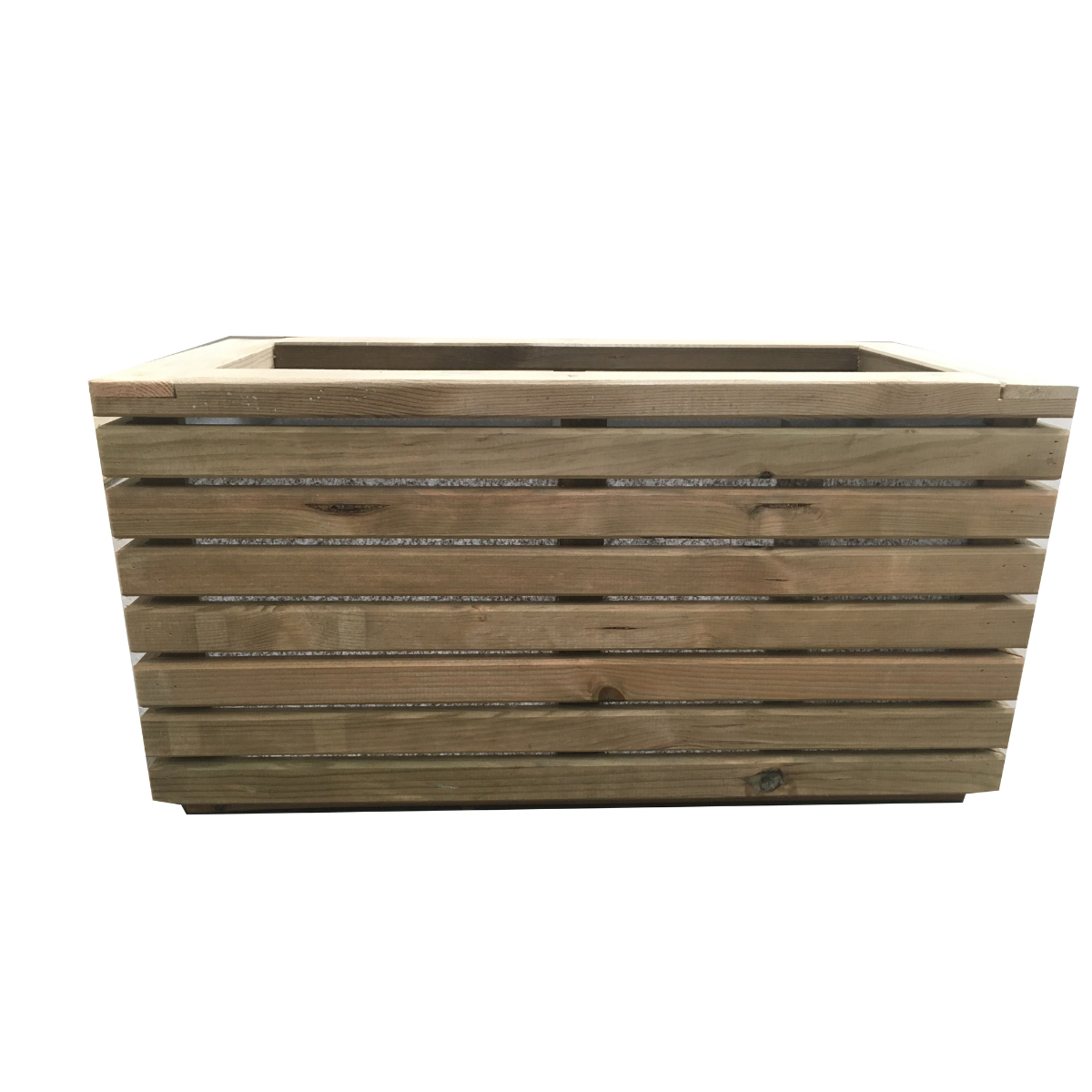 Jardinera Luxe De Madera Tratada Vidahuerto 80x40x40 Cm._2