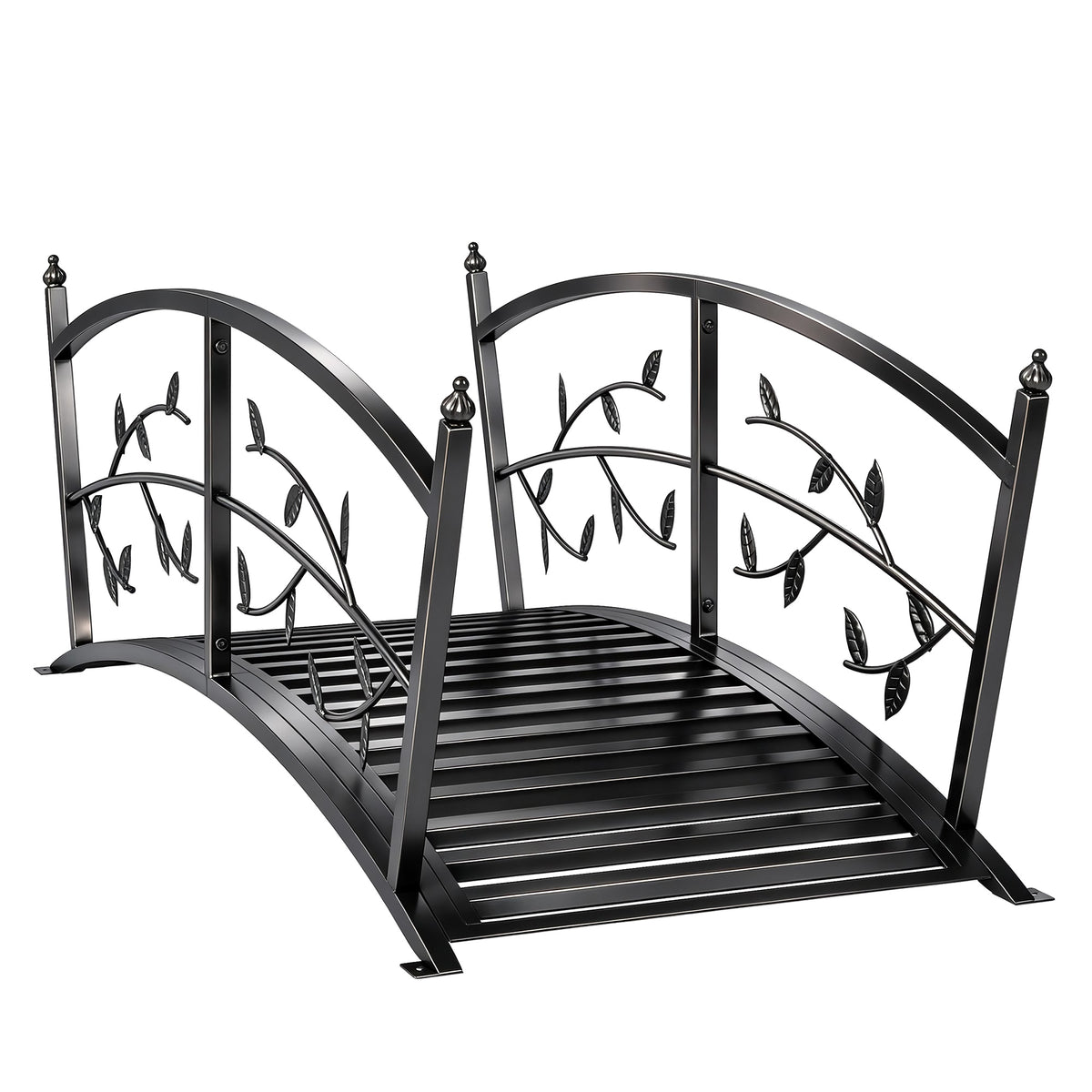 Puente De Jardín Outsunny Metal Negro 120x51x47 Cm_0