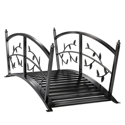 Puente De Jardín Outsunny Metal Negro 120x51x47 Cm_0