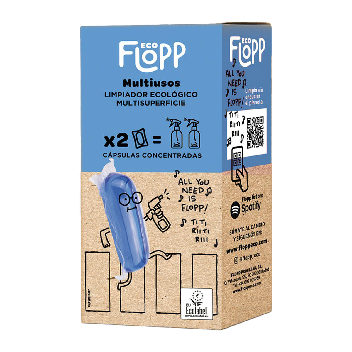 Multiusos hidrosoluble Refill, Flopp, 2 cápsulas