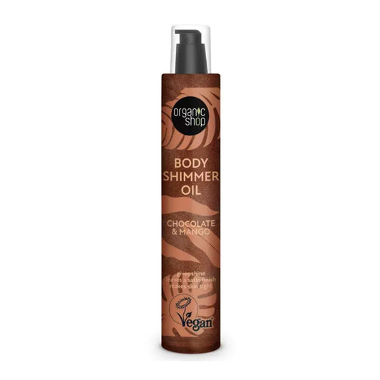 Aceite body shimmer chocolate y mango, Oragnic Shop 100 ml