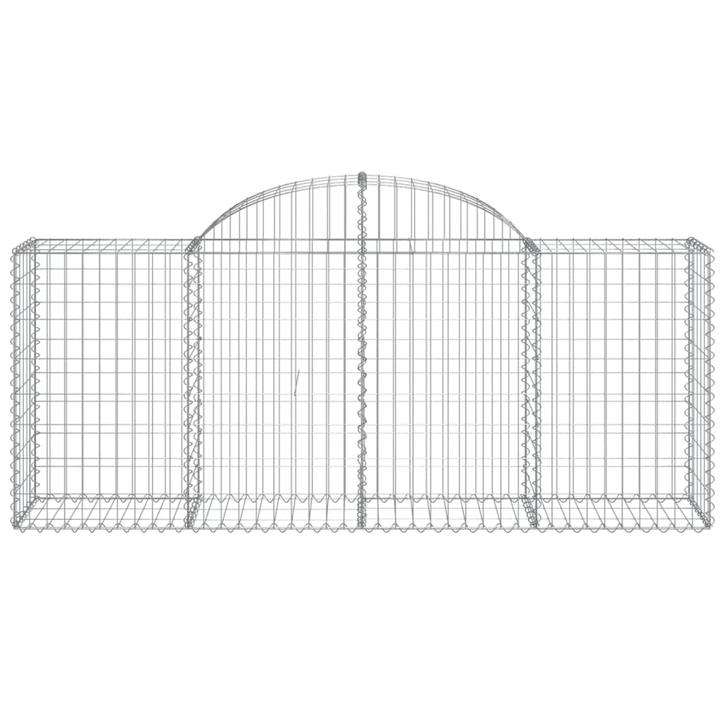 Cestas De Gaviones 7 Uds Forma De Arco Hierro 200x50x80/100 Cm_3