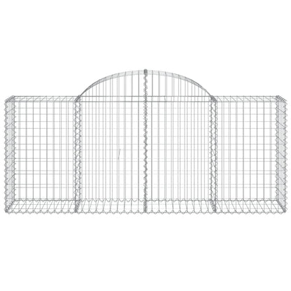 Cestas De Gaviones 40 Uds Forma De Arco Hierro 200x50x80/100 Cm_3