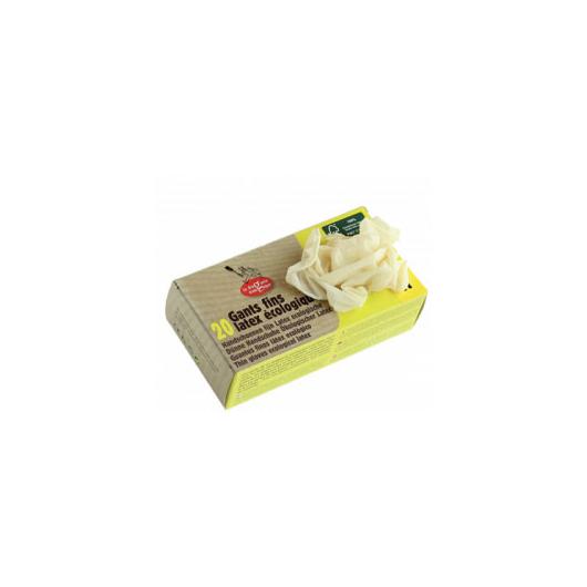 Guantes látex natural FSC La Droguerie Écologique 20 Uds