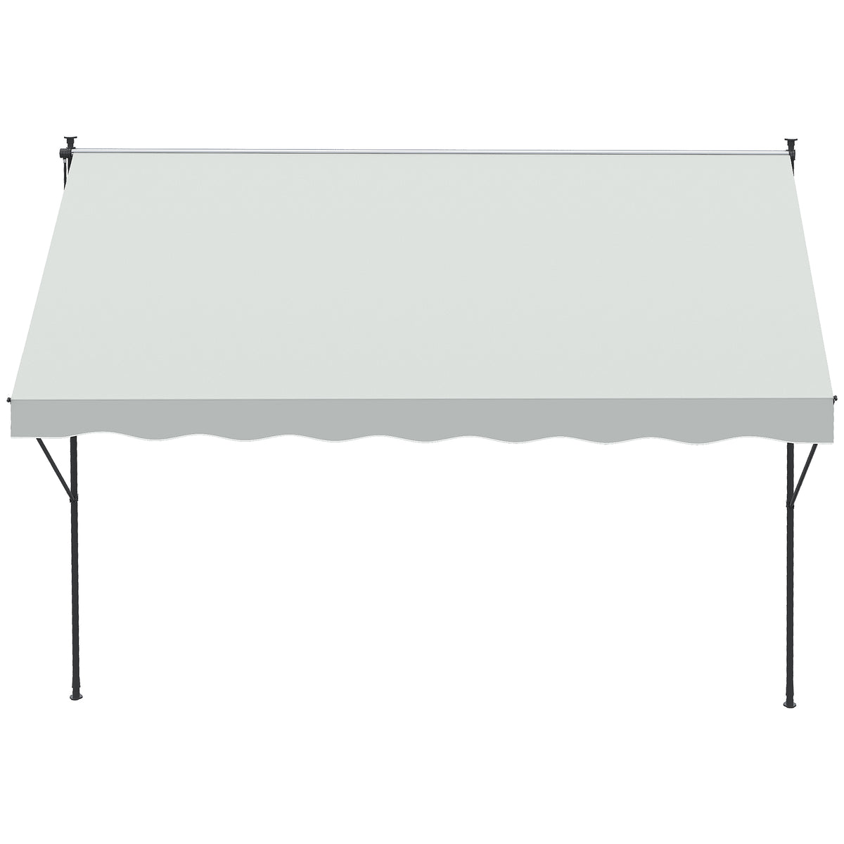 Outsunny Toldo Manual Retráctil 300x175x210-310cm Manivela Protección Uv40 Crema_4