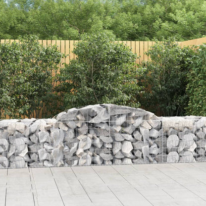 Cestas De Gaviones 5 Uds Forma De Arco Hierro 300x50x60/80 Cm_1