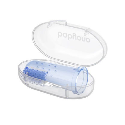 Cepillo Dedal De Silicona Con Estuche Azul_2