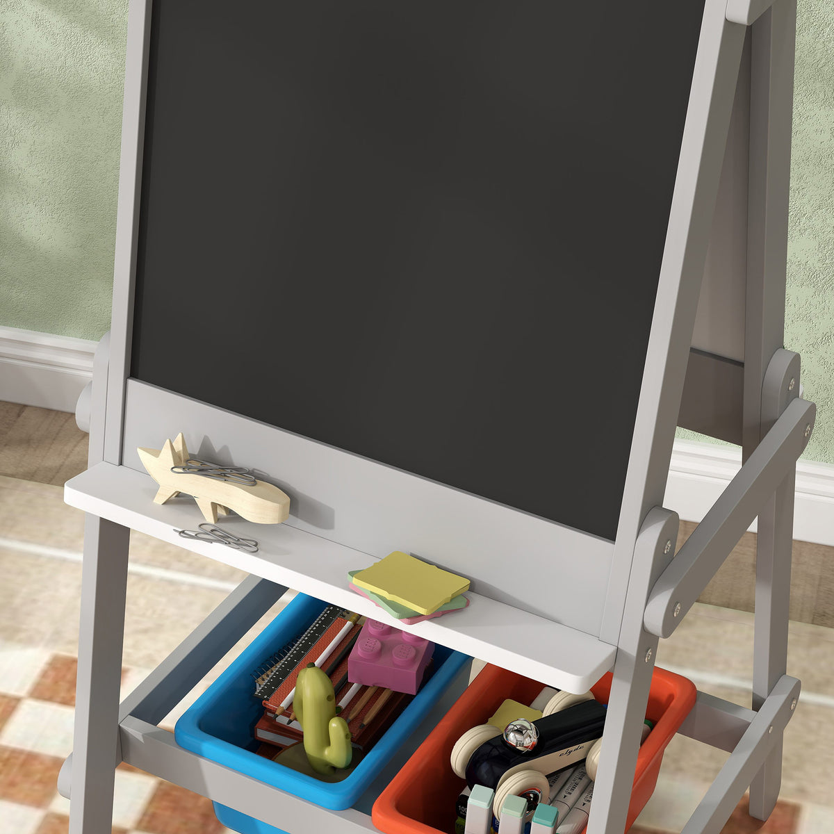Caballete De Pintura Aiyaplay Mdf Gris 51x50x108 Cm_4