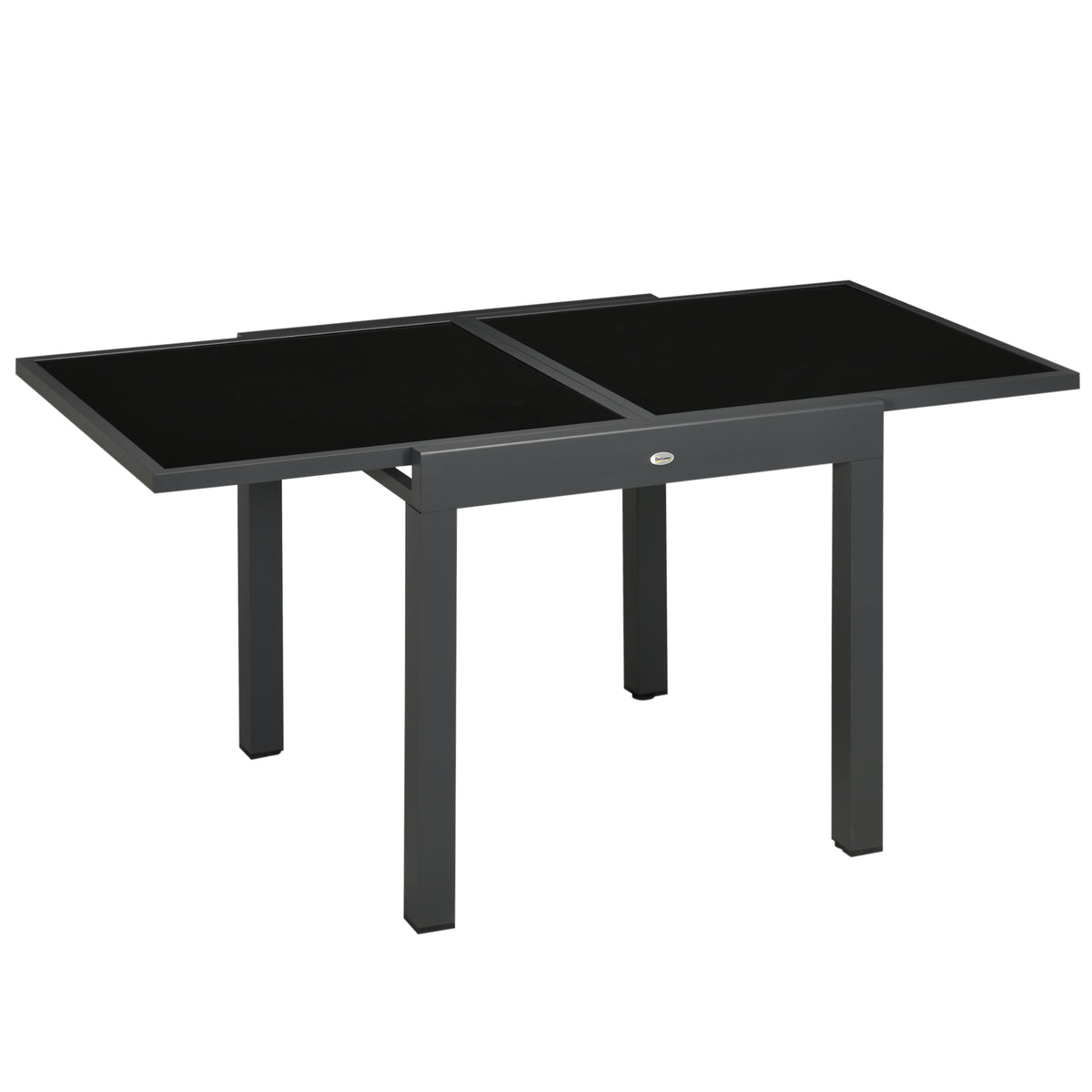 Mesa De Jardín Extensible De Aluminio Outsunny 160x80x75 Cm_0