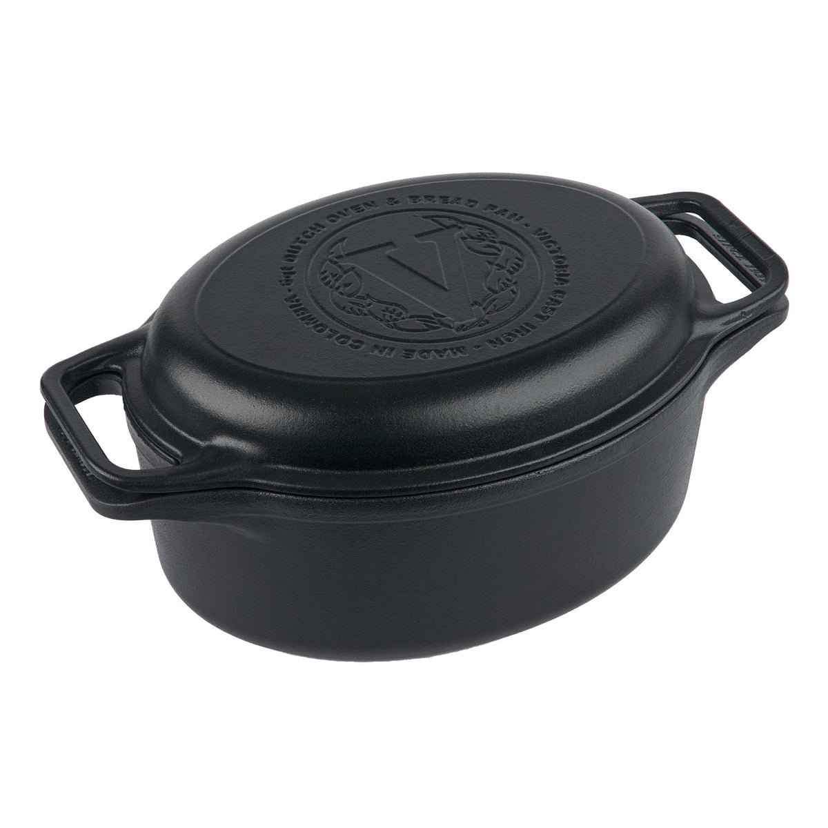 Victoria Horno Holandés Olla Inducción Hierro Fundido Curado 31cm, Tapa - Sartén, 5,7l, Sin Ptfe, 38847, Negro_0