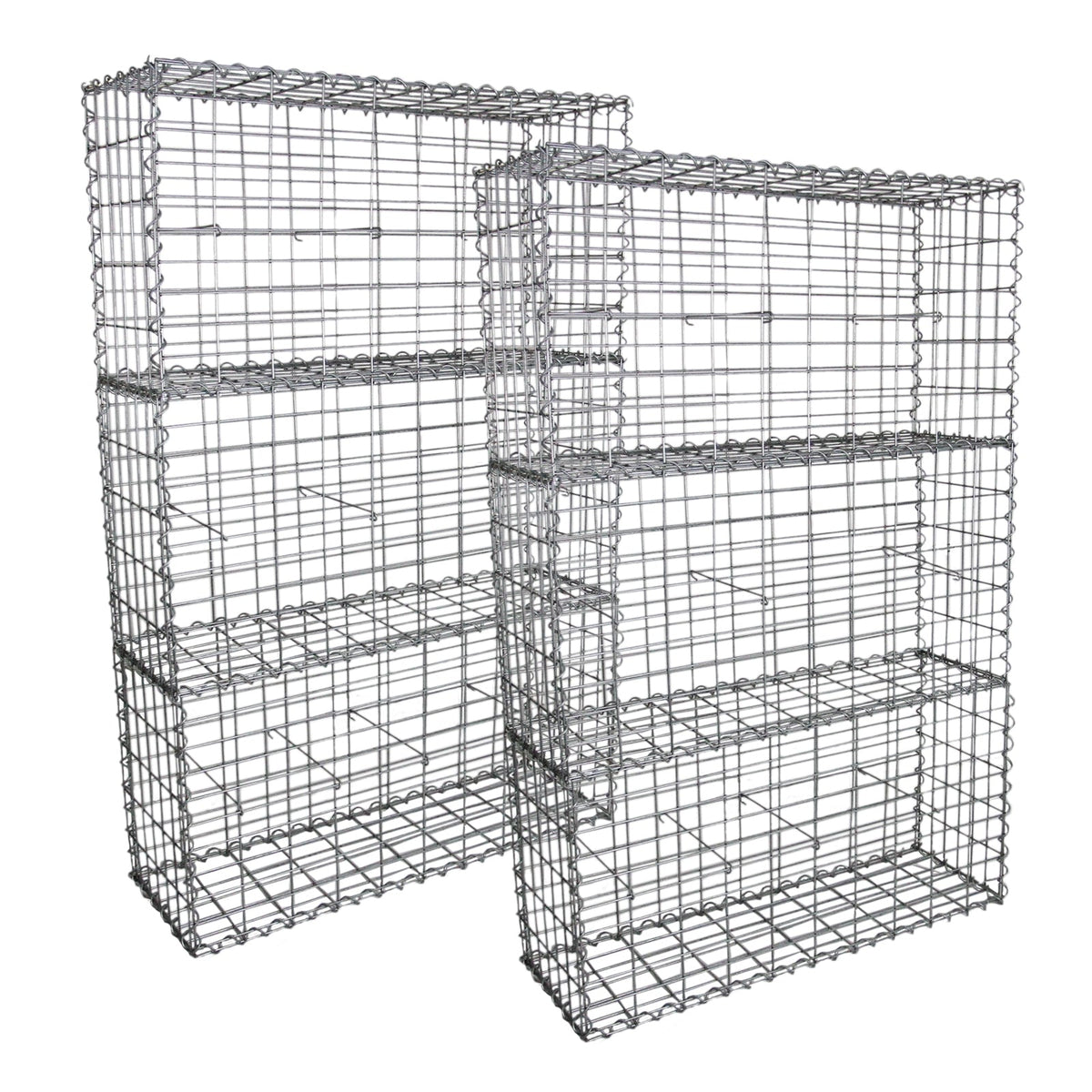 6 Cestas De Acero Galvanizado De Exterior Jaulas Para Decoración 100 X 50 X 30cm_0
