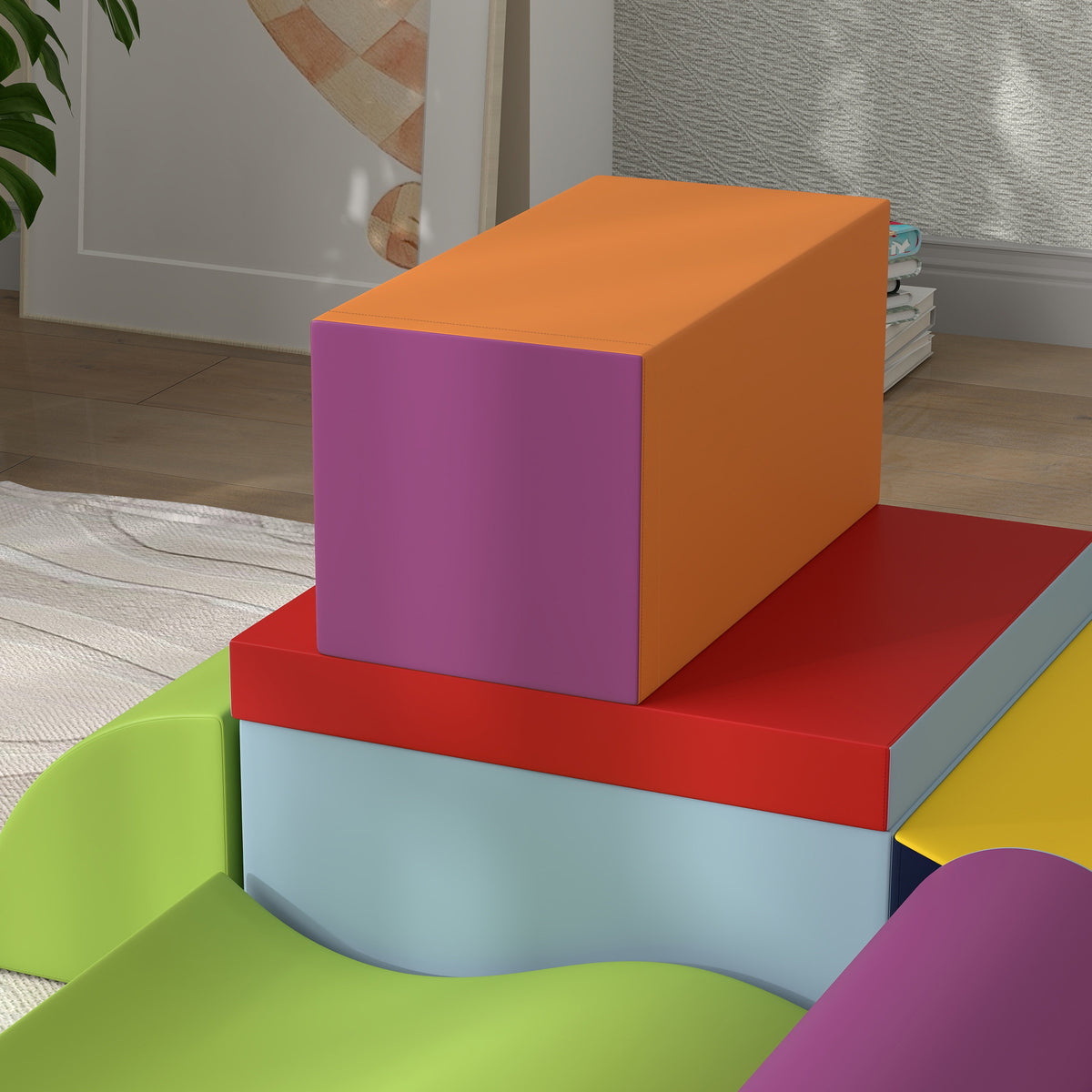 Bloques De Espuma Homcom Pu, Epe Multicolor 60x40x11 Cm_4