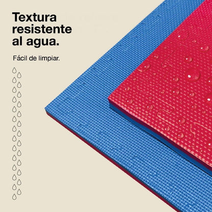 Tatami Puzzle 2cm 100x100cm, Pack 4 Unidades – Superficie T Rojo/azul Jowy_4