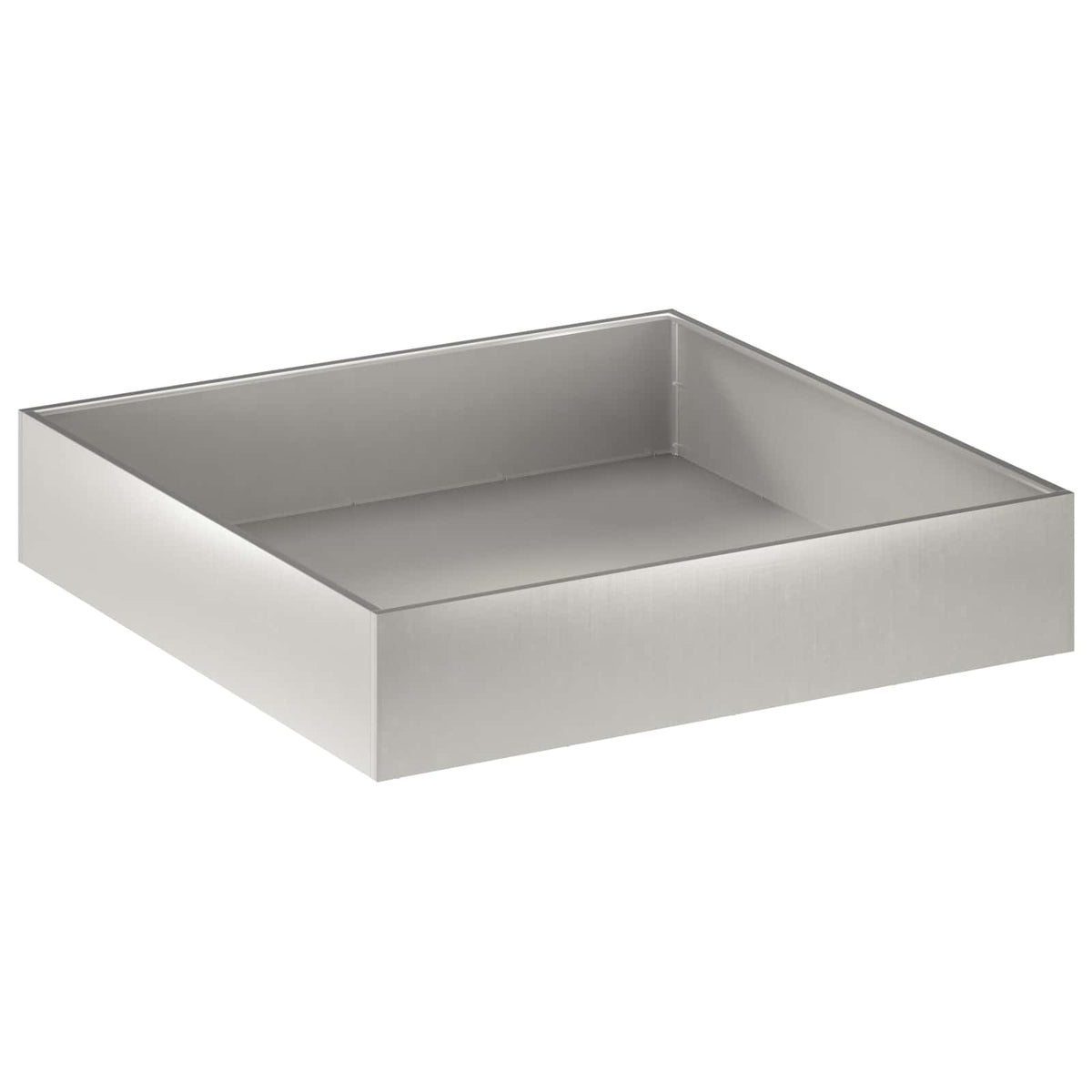Macetero De Jardín Plateado 80 X 80 X 20 Cm Acero Inoxidable_0