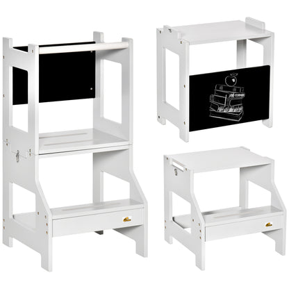 Torre De Aprendizaje Homcom Mdf Gris 42x44x86 Cm_0