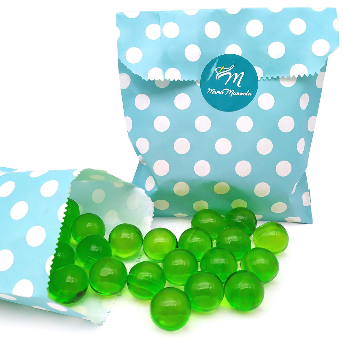 Bolsa Regalo 12 Perlas De Baño Aroma Manzana - Con Aceite De Soja - Hidrata, Suaviza Y Perfuma La Piel - Forma Bola_0
