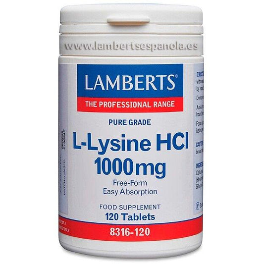 L-Lisina 1000 mg Lamberts, 120 tabletas