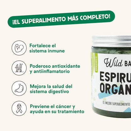 Espirulina Orgánica Suplemento natural para mascotas Wild Balance 100 g