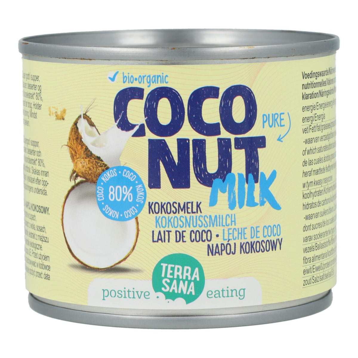 Leche de Coco 80% BIO Terrasana 200 ml