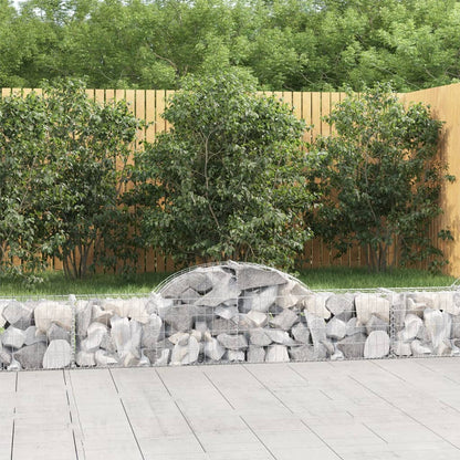 Cestas De Gaviones 5 Uds Forma De Arco Hierro 200x30x40/60 Cm_1