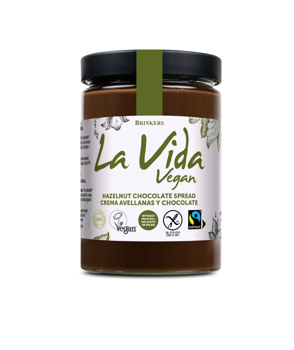 Crema Chocolate y Avellana Vegana Sin Gluten La Vida Vegan 600 g