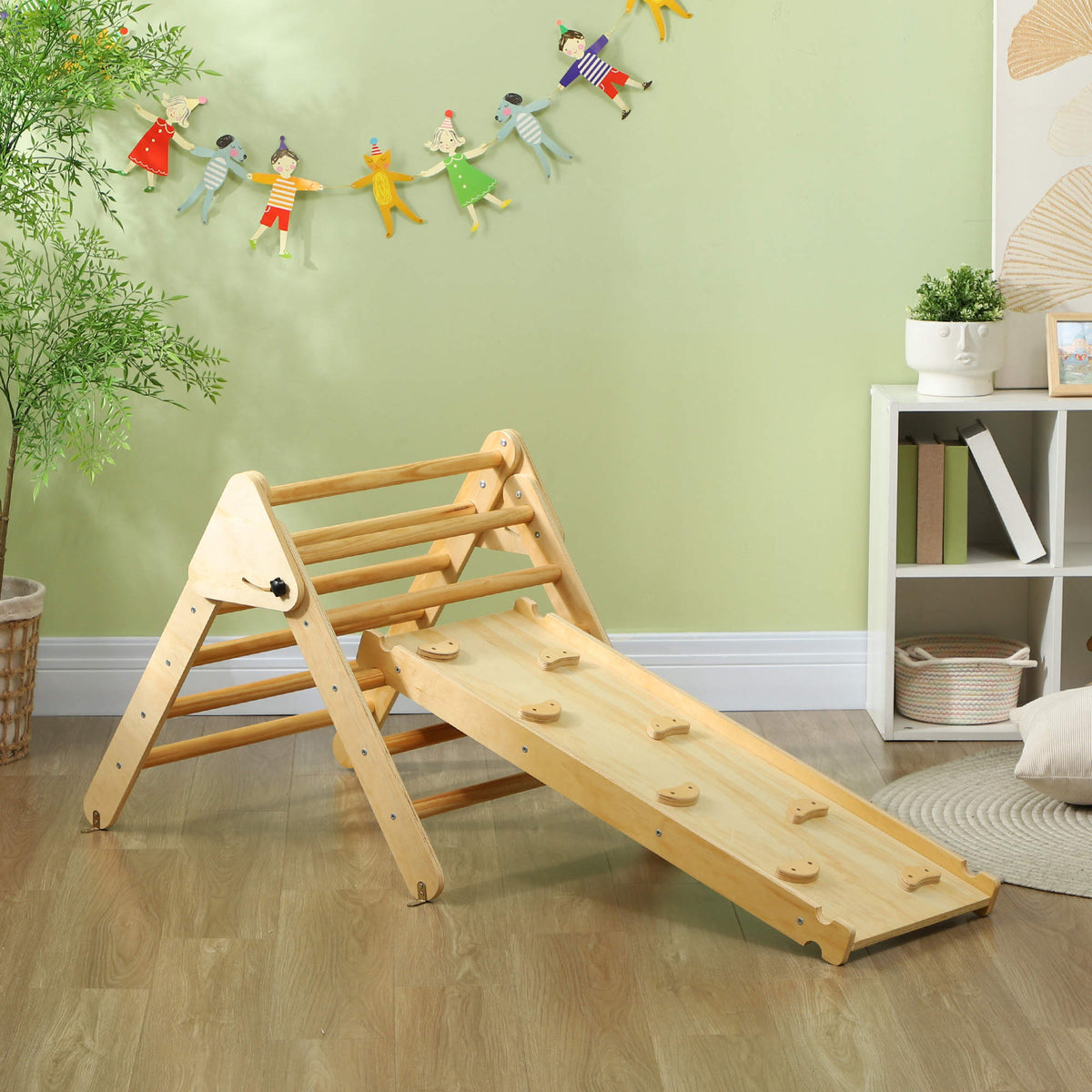 Triángulo De Escalada Aiyaplay Madera De Pino Multilaminada Madera Natural 147x64.5x59 Cm 331-064v00nd_1