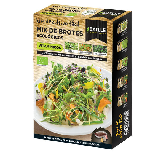Mix de brotes vitamínicos ecológicos con bandeja germinadora Batlle