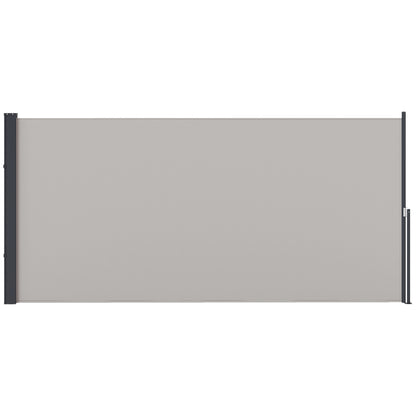Toldo Lateral Retráctil Outsunny Poliéster, Aluminio Gris Claro 300x3.5x140 Cm_0