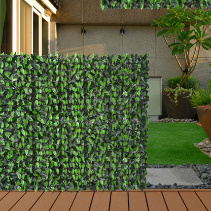 Seto Artificial En Rollo Para Balcón Valla Jardín Outsunny 3x1m Verde_1