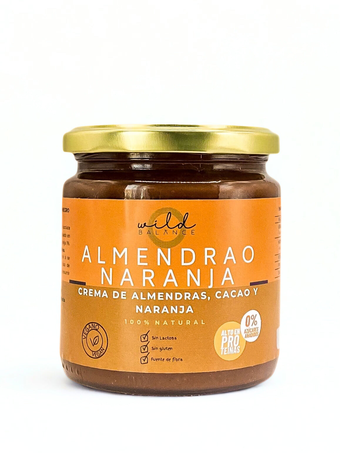 Almendrao Naranja - Crema De Almendras, Chocolate Negro Y Naranja 100% Natural- 350 Gr_0