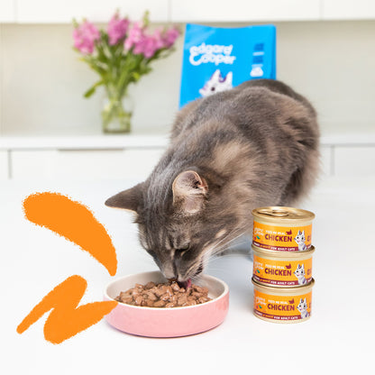 Comida húmeda gatos en salsa Trocitos de Pollo Edgard &amp; Cooper 85 g