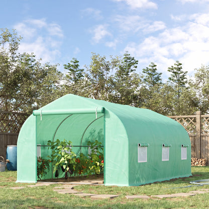Invernadero Outsunny Verde 450x300x205 Cm Acero_1