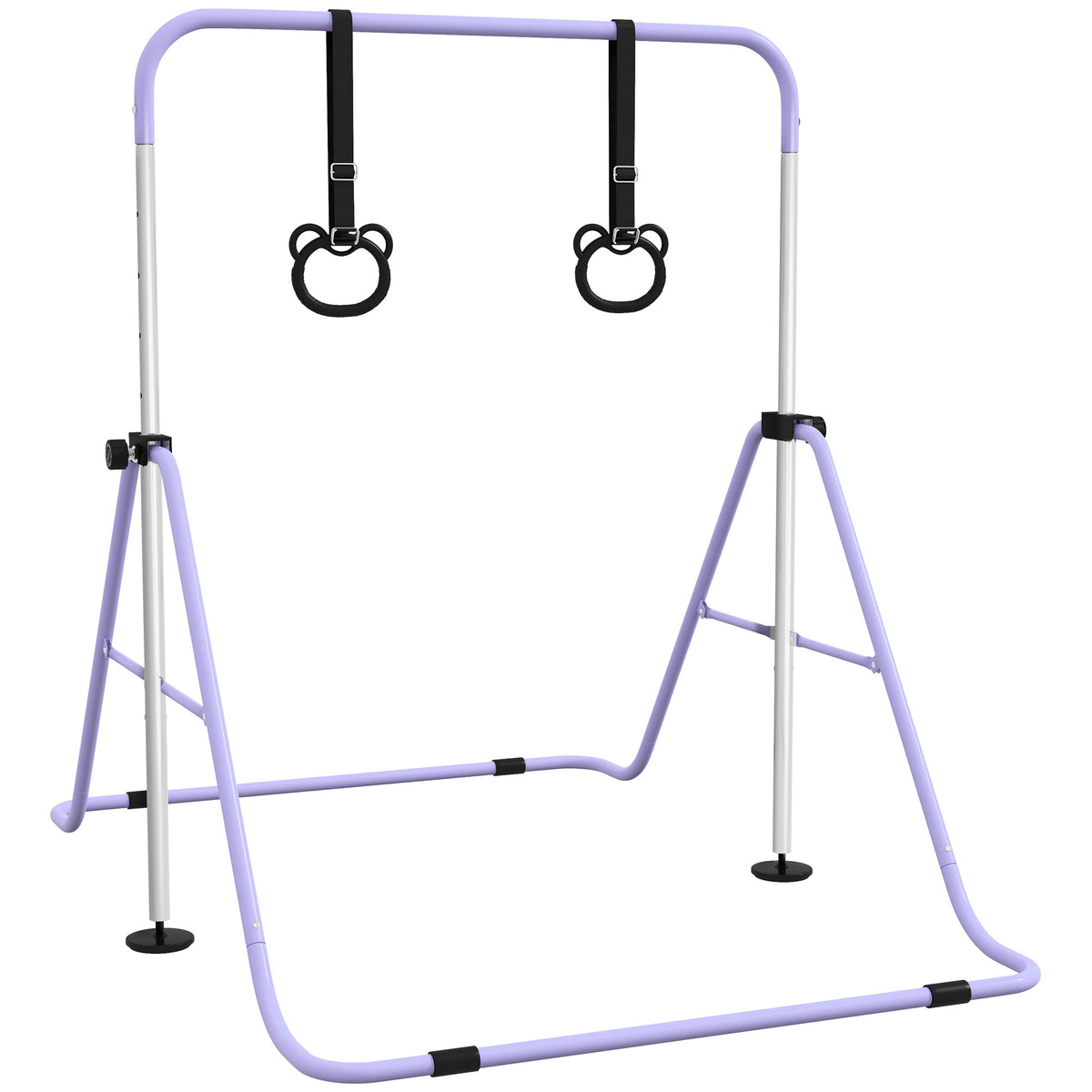 Barra De Gimnasia Homcom Acero Púrpura 148x105x128 Cm_0