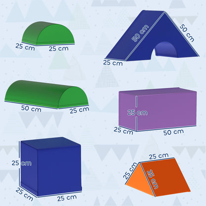 Bloques De Espuma Homcom Pu, Epe Multicolor 50x50x25 Cm_2