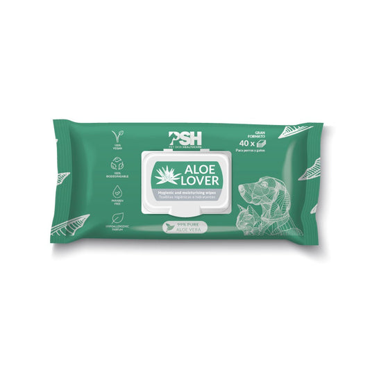 Toallitas Limpiadoras Perros con Aloe Vera PSH 40 uds