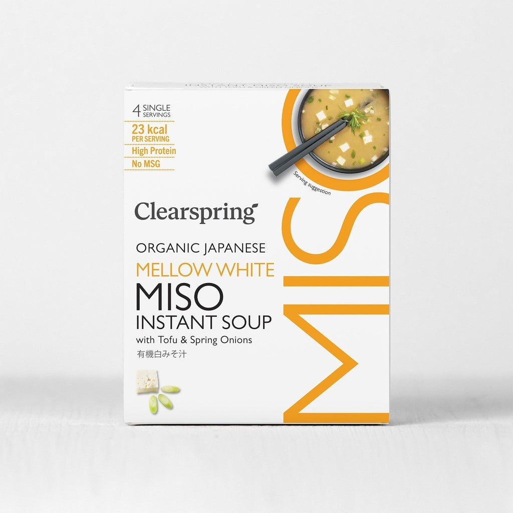 Sopa de Miso Blanco y Tofu instantánea Clearspring 4 x 10 g