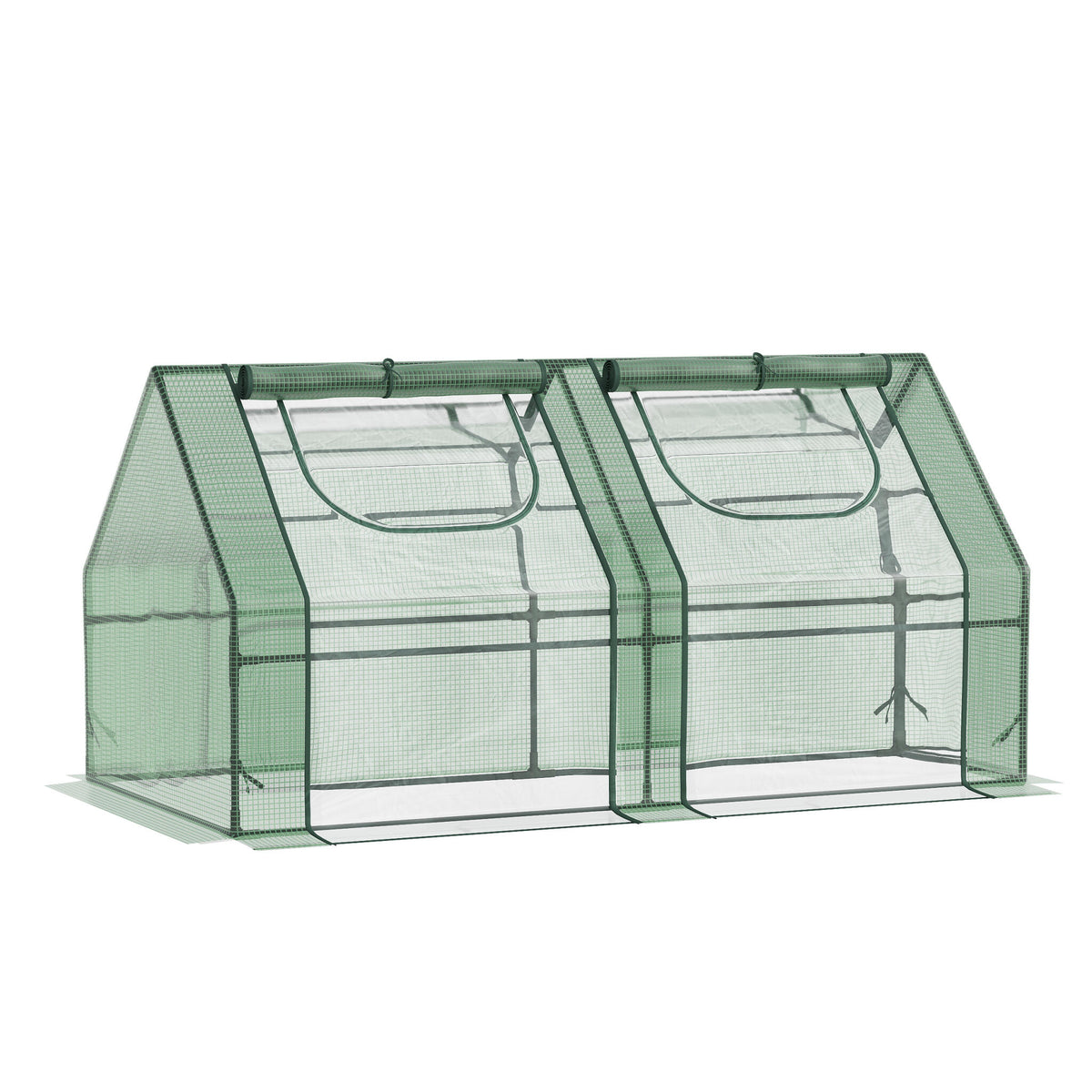 Invernadero De Terraza Outsunny Acero, Pvc Verde 180x90x90 Cm_0