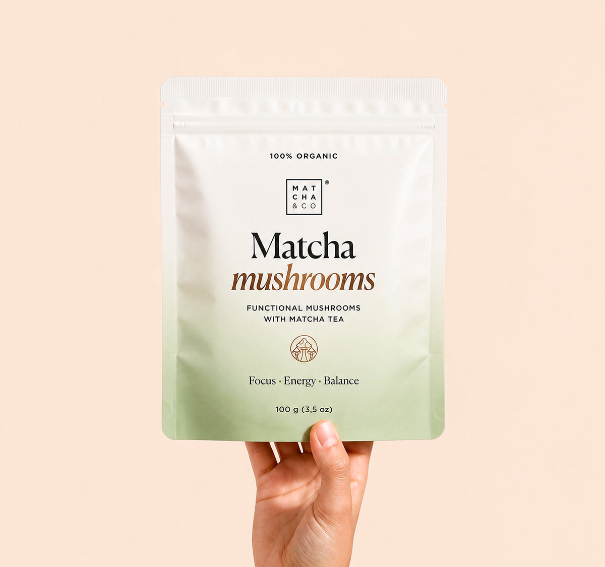 Matcha Mushrooms con setas ecológico Matcha & CO 100 g