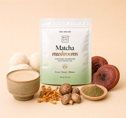 Matcha Mushrooms con setas ecológico Matcha &amp; CO 100 g