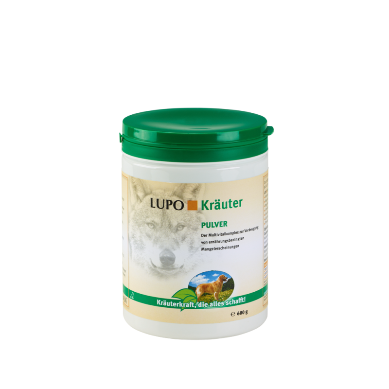 Lupo kräuter polvo 600 g Multivitamínico 100% Natural en polvo para Perros