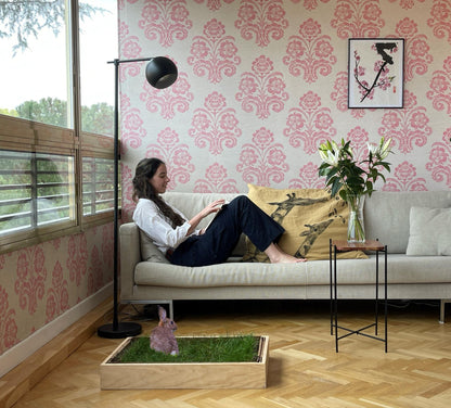 Pack PetGround, Cama de césped natural Para Conejos, Caja De Madera, Accesorio, Mueble Xxl: 92 X 92 Cm_2